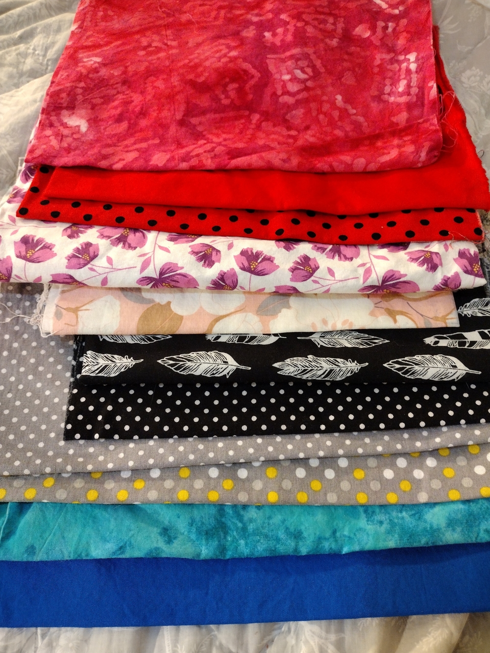 100% Cotton Fabric Squares Remnants 11 Count